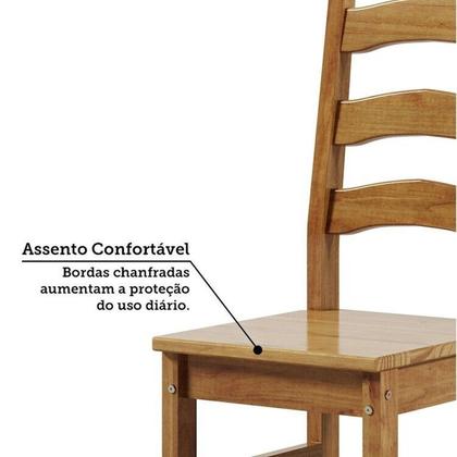 Imagem de Conjunto com Mesa de Jantar 180cm Retangular e 8 Cadeiras 100% Madeira Maciça Napoli Espresso Móveis