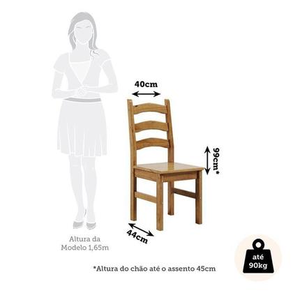 Imagem de Conjunto com Mesa de Jantar 180cm Retangular e 8 Cadeiras 100% Madeira Maciça Napoli Espresso Móveis