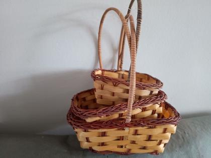 Imagem de Conjunto com três cestinhas tamanho variado