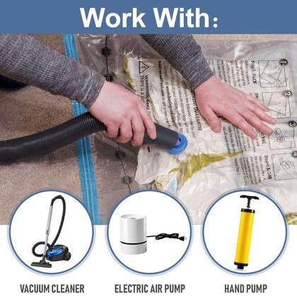 Imagem de Conjunto combinado de sacos de armazenamento a vácuo BoxLegend com bomba manual