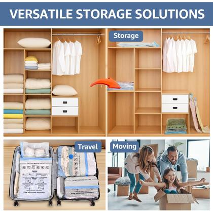 Imagem de Conjunto combinado de sacos de armazenamento a vácuo BoxLegend com bomba manual