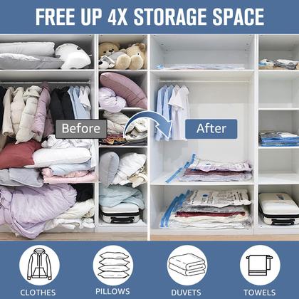 Imagem de Conjunto combinado de sacos de armazenamento a vácuo BoxLegend com bomba manual