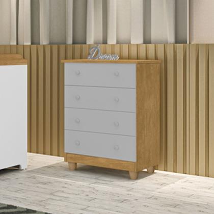 Imagem de Conjunto Comoda Lara E Roupeiro Lara Nature / Cinza