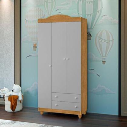 Imagem de Conjunto Comoda Lara E Roupeiro Lara Nature / Cinza