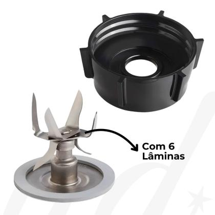 Imagem de Conjunto Completo Base Lâmina e Borracha de Vedação para Liquidificadores Oster Clássicos Osterizer e Blend Compatível com Copo de Vidro