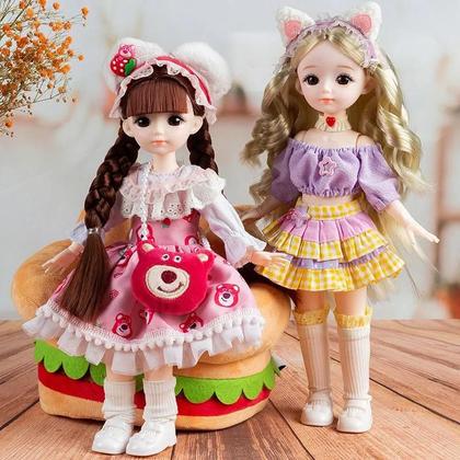 Imagem de Conjunto Completo de Boneca BJD 12 Polegadas - com Roupas, Olhos 3D
