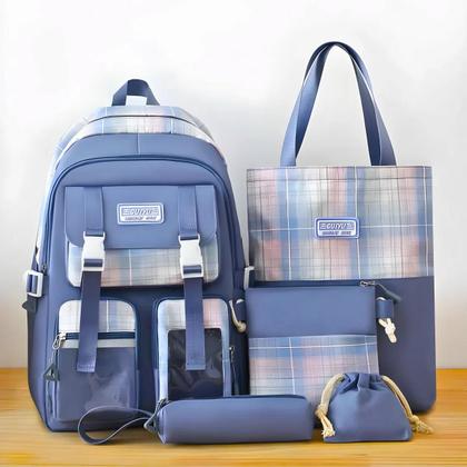 Imagem de Conjunto Completo Mochila e Acessórios Roxo Elegância