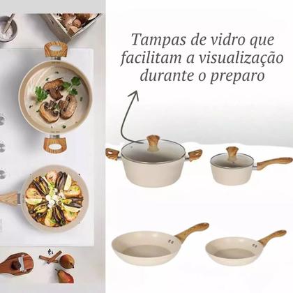 Imagem de Conjunto Completo  Panelas  Cozinhas Modernas Revestimento Inovador