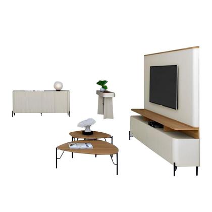 Imagem de Conjunto Completo para Sala de Estar com 8 Peças 100% MDF