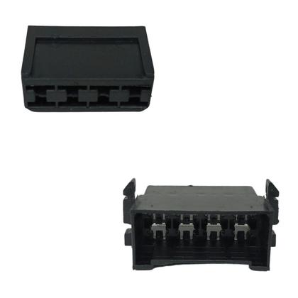 Imagem de Conjunto conector 8 vias terminais 6,3mm macho e fêmea preto resistente reforçado instalação rápida