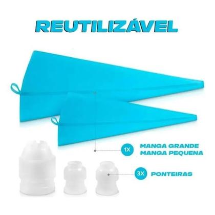 Imagem de Conjunto Confeiteiro Completo Bicos De Confeitar 106 Peças Cozinha