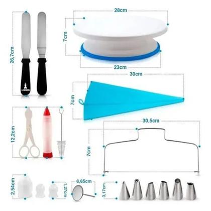 Imagem de Conjunto Confeiteiro Completo Bicos De Confeitar 106 Peças Cozinha