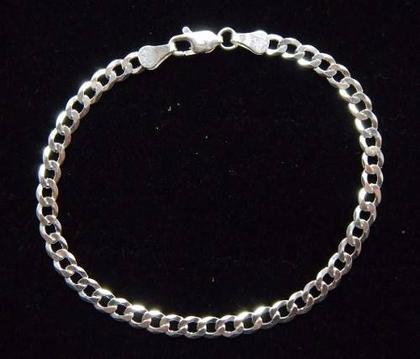 Imagem de Conjunto Corrente 70cm E Pulseira 21cm X 5mm Em Prata 925