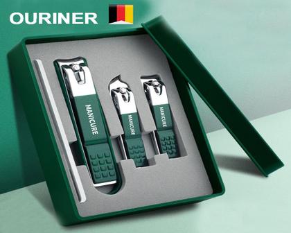 Conjunto cortadores de unhas completo Unissex de luxo com estojo alta qualidade Aço inox Lixa de unha - Ouriner Imagem de Conjunto cortadores de unhas completo Unissex de luxo com estojo alta qualidade Aço inox Lixa de unha