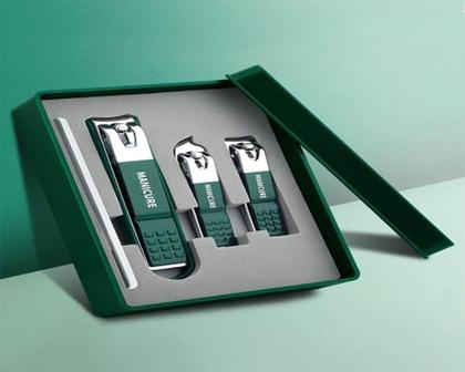 Imagem de Conjunto cortadores de unhas completo Unissex luxo estojo alta qualidade Aço inox Lixa de unha - Our