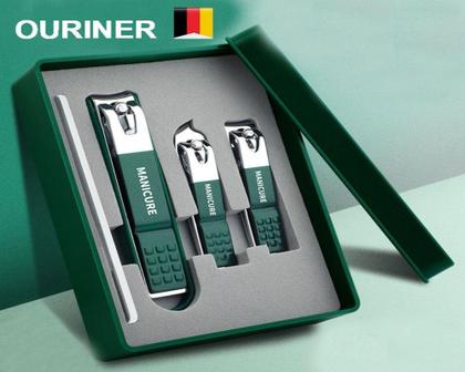 Imagem de Conjunto cortadores de unhas completo Unissex luxo estojo alta qualidade Aço inox Lixa de unha - Our