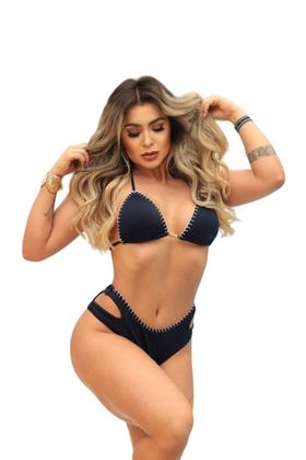 Imagem de Conjunto cortininha resort com tanga dupla face