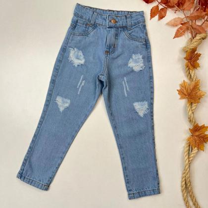 Imagem de Conjunto Country Infantil Camisa Xadrez Calça Jeans Feminina Novidade