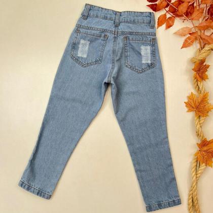 Imagem de Conjunto Country Infantil Camisa Xadrez Calça Jeans Feminina Novidade