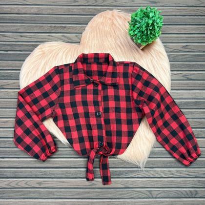 Imagem de Conjunto Country Infantil Camisa Xadrez Calça Jeans Feminina Novidade