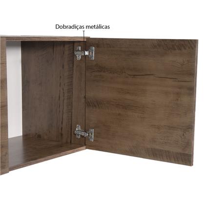 Imagem de Conjunto Cozinha 120cm com Armário Aéreo Triplo e Balcão Multiuso de Pia sem Tampo