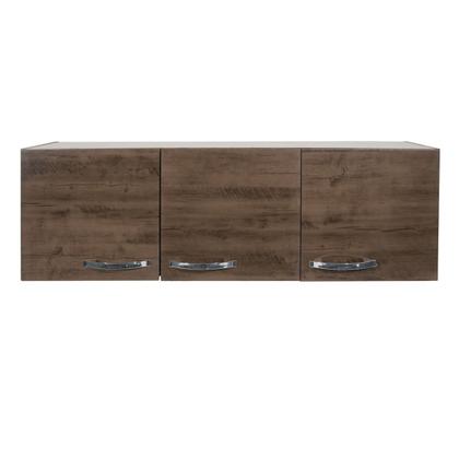 Imagem de Conjunto Cozinha 120cm com Armário Aéreo Triplo e Balcão Multiuso de Pia sem Tampo