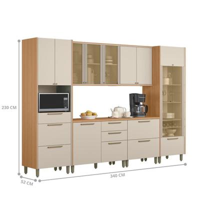 Imagem de Conjunto Cozinha Compacta Osasuna Jequitiba Off White