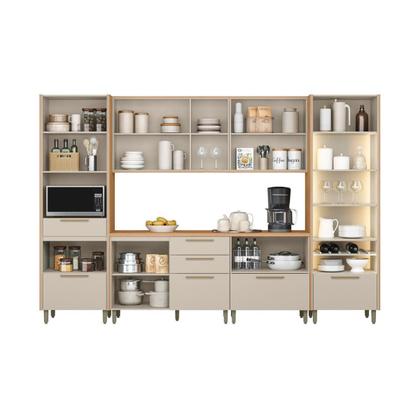 Imagem de Conjunto Cozinha Compacta Osasuna Jequitiba Off White