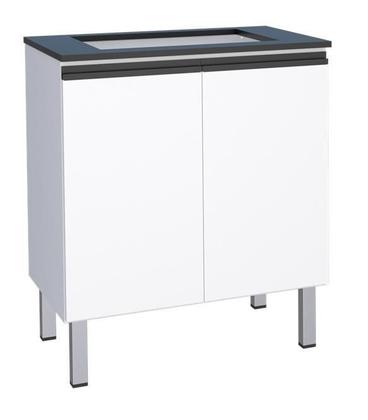 Imagem de Conjunto Cozinha Completo Gaia Flat  Aço 1.50 mt - Gabinete /Aéreo/Paneleiro/Balcão Cooktop 5 - Branco  Cozimax