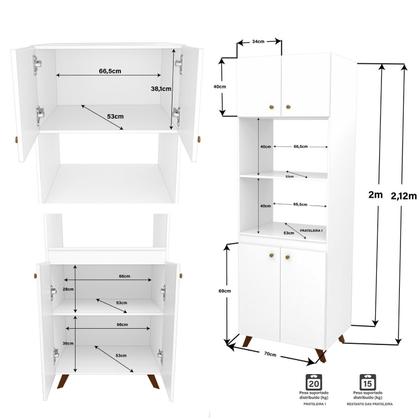 Imagem de Conjunto Cozinha Modular Balcão Cooktop Torre Quente