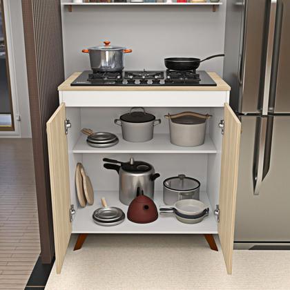 Imagem de Conjunto Cozinha Modular Balcão Cooktop Torre Quente Netmobil