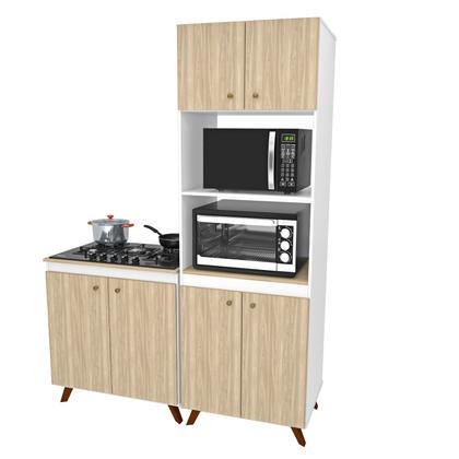 Imagem de Conjunto Cozinha Modular Balcão Cooktop Torre Quente Netmobil