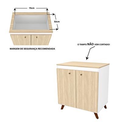 Imagem de Conjunto Cozinha Modular Balcão Cooktop Torre Quente Netmobil