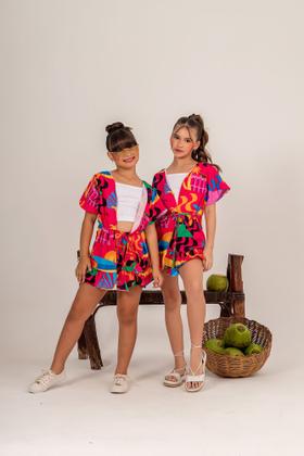 Imagem de Conjunto Crd Short com Cropped e Kimono Rio