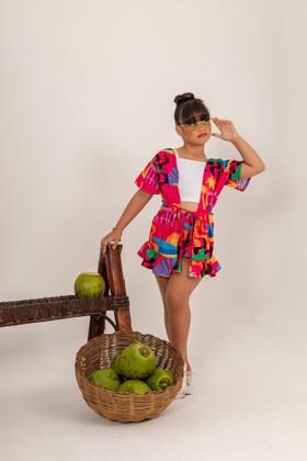 Imagem de Conjunto Crd Short com Cropped e Kimono Rio