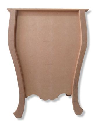 Imagem de Conjunto Criado 3 Gavetas Bombe Mesa Cabeceira Decoração Mdf Cru