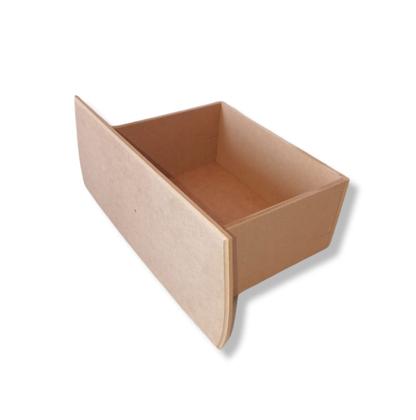 Imagem de Conjunto Criado 3 Gavetas Bombe Mesa Cabeceira Decoração Mdf Cru