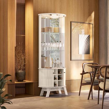 Imagem de Conjunto Cristaleira e Buffet Hamilton Calacata Off White