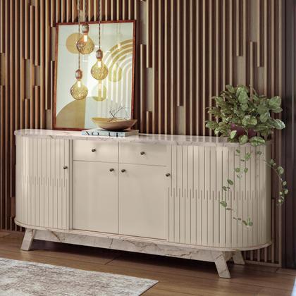 Imagem de Conjunto Cristaleira e Buffet Hamilton Calacata Off White