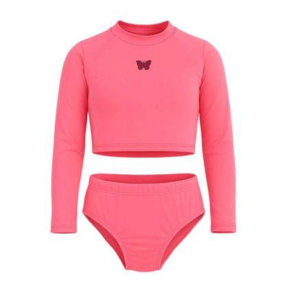 Imagem de Conjunto Cropped Biquíni + Saída De Praia Kimono Tule Menina