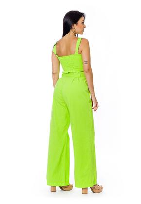 Imagem de Conjunto Cropped e Calça Pantalona Sem Elastano