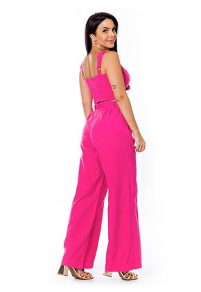 Imagem de Conjunto Cropped e Calça Pantalona Sem Elastano