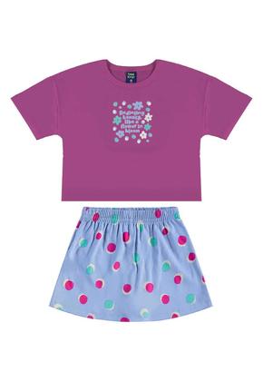 Imagem de Conjunto Cropped e Short-Saia Bee Loop