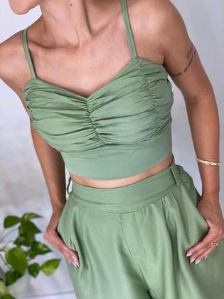 Imagem de Conjunto Cropped Franzido com Bojo Lançamento Cores Novas