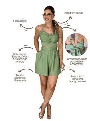 Imagem de Conjunto Cropped Franzido com Bojo Lançamento Cores Novas