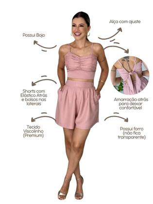 Imagem de Conjunto Cropped Franzido com Bojo Lançamento Cores Novas