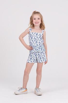 Imagem de Conjunto Cropped Infantil Poliplex Delicado Branco