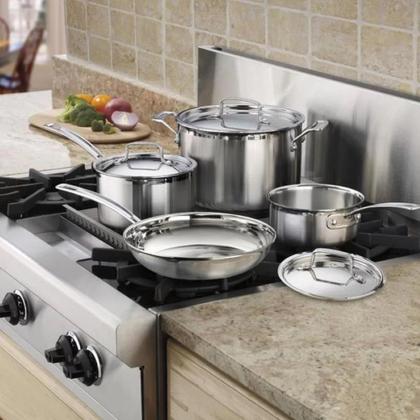 Imagem de Conjunto cuisinart de panelas multiclad pro 7 peças em aço inox mcp-7np1 