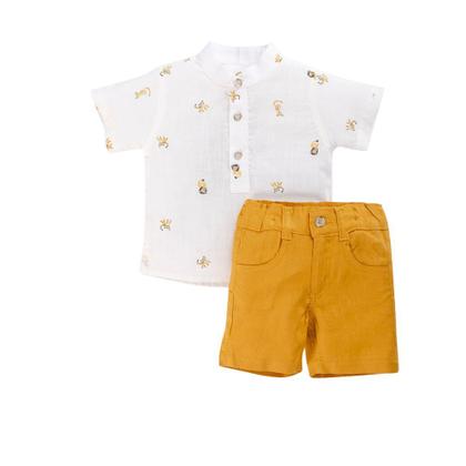 Imagem de Conjunto  Curto Bebê Menino  Bata e Bermuda Safari Chic