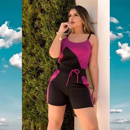 Imagem de Conjunto Curto De Alça Malha Em Crepe